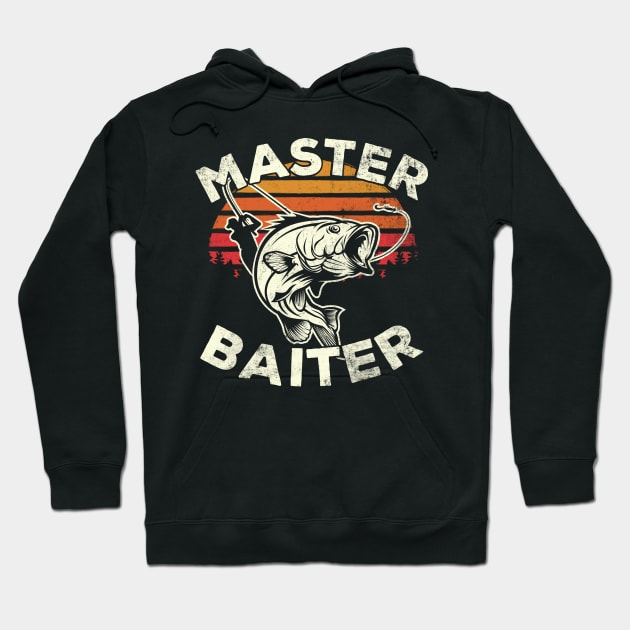 Retro Master Baiter Fisherman Silhouette Funny Fishing Gift Hoodie by HCMGift